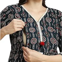 momtobe Women's Cotton Relaxed Fit Maternity Maternity Wear-picture-39