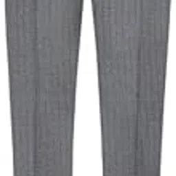 Vampire Gray Striped Wool Blend Stretchable Waistband Pant-image-77