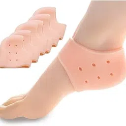 Scarlett Anti Crack Silicone Half Gel Heel And Foot Protector Moisturizing Socks for Foot Care for Men and Women Pain Relief And Heel Cracks 1 Pair (Free Size)-image-93