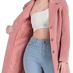 brazo Women’s Long Winter Coat |Classic Professional Style, Overcoat with Notch Lapel & Button Closure | Stylish Formal & Casual Wear-picture-51