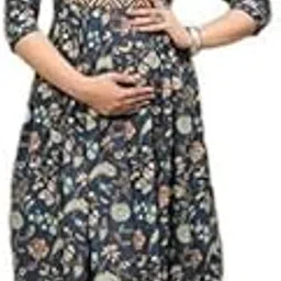 Women's Pure Cotton All Over Printed Kurti Gown Feeding Dress Maternity Gown Feeding Nighty Kurti-picture-50