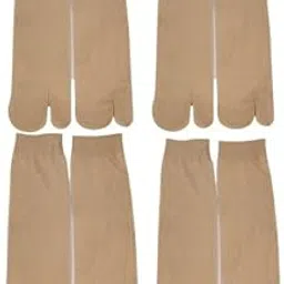 Om Fashion Women & Girl's Ultra-Thin Transparent Nylon Ankle Length Summer Dark Skin Socks (Pack of 4 Pair)-picture-39