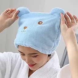 Jashgop Hair Drying Towel Wrap with Cat Ear,Microfiber Hair Towel Quick Drying Hair for Women and Kid Girls,Super Absorbent Quick Dry Bath Shower Dry Head Turban.(Pack of 1, Multicolor)-picture-16