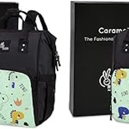 R for Rabbit Caramello Dino Diaper Bag for Mother, Multipurpose Stylish Diaper Bag with 11 Pockets, Water Resistant, 3 Insulated Front Pockets (Sea Green) (Pack of 2)-picture-45