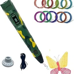 Camin 3D Pen, 3D Printing Pen for Kids, USB Powered 3D Pen for Kids (Camouflage(Military), 10 PLA)-image-25