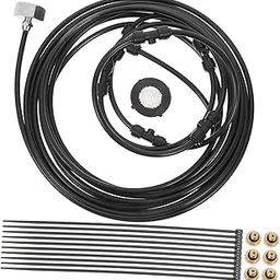 GANAZONO 1set Outdoor Misting Fan Kit for Patios and Gardens Water Misters for Cooling High-Efficiency Mist System Compatible with Garden Hoses and Taps-picture-47
