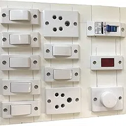 Electric Heavy Duty Switch Board (7 Switches,2 Sockets,1 DP,1 Regulator,1 Indicator)-picture-57