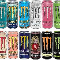 MONSTER Energy Drink Variety Pack, Zero Sugar and Juice Options, 12 Flavours Assortment (Imported)-image-0