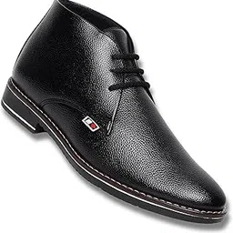 zixer Artificial Leather Mens Formal Shoes || Office High Top Formal Shoes Men || Cozy Soft Formal Shoes for Men Ankle Bike Riding Chelsea Boots for Men-picture-39
