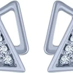 p.c. chandra jewellers 18k (750) White Gold and Diamond Stud Earrings for Women-picture-31