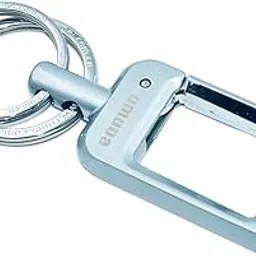 OMUDA Heavy Duty Silver Stainless Steel Metal Double Ring Hook Holder Keychain, Keyring Men and Women-picture-47