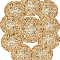 Vetiver Scrub Natural Loofah Pad-Handmade Ayurvedic Kerala Ramacham Scrubber Made Of Khus Roots-Skin Exfoliating Organic Round Shower Loofah Bath Sponge Body Brush remove dead skin cell (Pack of 10)-picture-19