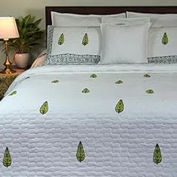 Valley Cotton Bedspread – 100% Pure Cotton, Lightweight Double King Size (Yellow, Double)-picture-19