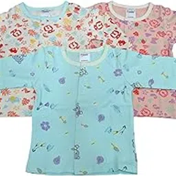 Unisex Baby Boys' & Baby Girls' Regular Fit Soft Cotton T-Shirt Front Open Jhabla-picture-37