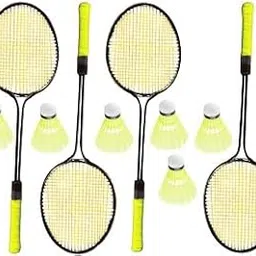 generic Badminton Racket Set, 4 Rackets with 6 Nylon Shuttlecocks-picture-14