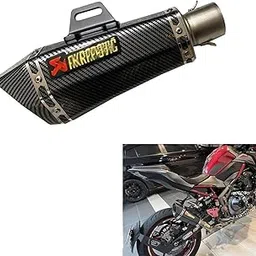 Vagary Universal Hexa Cut Akraphovic Exhaust With DB Killer Silencer for Bajaj, TVS, KTM, Suzuki, Yamaha, Hero Universal For Bike (CARBON)-image-42