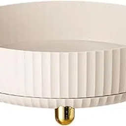 Merishopp Rotating Spice Rack Organizer Storage for Bedroom Vanity Pantry White-image-31