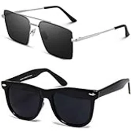 sheomy Unisex Combo Offer Pack Of 4 Shades Glasses Square Non Polarized Sunglasses Rectangle Retro Vintage Narrow Women::Men Small Narrow Square Sun Glasses Combo Offer Pack Of 4 Mc-403-picture-50
