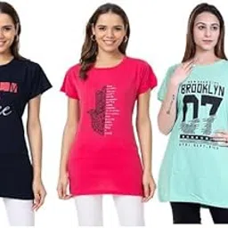Women Cotton Printed Regular Fit Top/Long Night Wear T-Shirt for Women & Girls Soft & Breathable Cotton Nightwear Comfortable Lounge & Sleepwear Top Stylish Printed Night T-Shirt-image-20