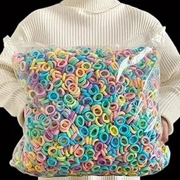 Pack of 200- Mini Hair Rubber Bands for Baby Girls – High Elasticity Small Rubber Bands for Braids, Hairstyles & Daily Use Hair Rubber Bands for Kids, Elastic Hair Ties-picture-10