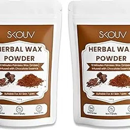 Skouv 100% Natural Herbal Wax Powder for Painless Hair Removal | Chemical-Free Body & Facial Hair Remover | Gentle on Sensitive Skin | Safe for Face, Arms, Legs, Underarms, and Bikini Line (100gm)-picture-49
