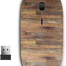 2.4G Ergonomic Portable USB Wireless Mouse for PC, Laptop, Computer, Notebook with Nano Receiver (Timber Wood Brown Plank)-picture-12