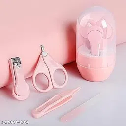 Baby Nail Trimmer Grooming Scissors & Nail Clipper Set/Kit, Manicure (Set of 4 Pcs) with Box, Pink Kids Nail Cutter-picture-13
