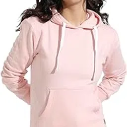 Women's Pullover Hoodie with Kangaroo Pockets for Casual Wear | Hooded Neck | Long Sleeve | Drawstring Closure | Cotton Sweatshirt Crafted with Comfort Fit for Everyday Wear-image-22