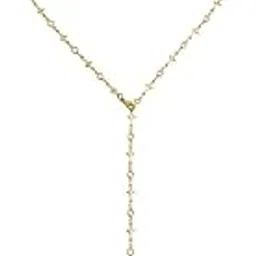 aaishwarya Gold Plated Cross and Stone Body Chain | Style it in Many Ways | Lariat Type Long Necklace|Gift for Women and Girls-picture-51