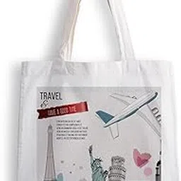 ashvah Canvas Tote Bags for Women, College Bag for Girls, Tote Bag for Shopping, Travel & Beach Bags for Women - Girls Can - D No - 022-picture-18