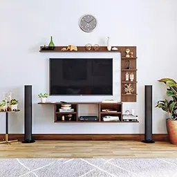 Wakefit TV Unit | 1 Year Warranty | TV Stand Wall, TV Stand Wall Mount, Wall Mount TV Stand, Engineered Wood with Wall Mount Display Rack Upto 42'' (Hitch, Columbian Walnut)-image-17