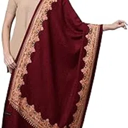 pashmoda Women Kashmiri Aari Embroidery Stole (Size: 71X203 CM)-picture-10