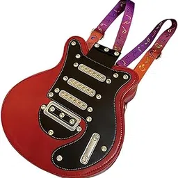 ujeavette Women Guitar Shaped Backpack Adjustable Shoulder Straps for Office Traveling Red-picture-41