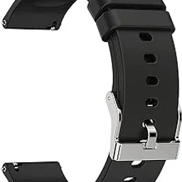 MELFO Smart Watch Strap Compatible with Fossil Gen 5 Julianna Soft Silicone Strap - Black-picture-11