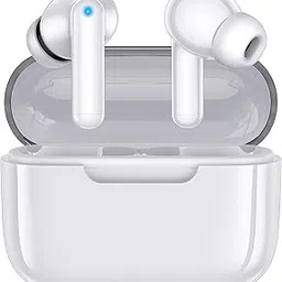 kurdene Wireless Earbuds, Bluetooth 5.3 in Ear Buds Light-Weight Headphones with Deep Bass Sound,48 Hours Playtime Headset,Clear Calls Earphones with Mics for Sports Workout-White-picture-32