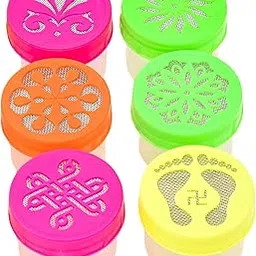 Party Boomers Rangoli Stamp Stencil - Pack of 6 |Pre Drawn Designs|Floor Decoration-picture-21