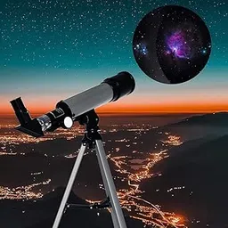 Lukzer 1PC Refractor Telescope 90X Astronomical Landscape Magnification with Tripod Best Gift for Kids to Explore Moon Space, View Wildlife, Watch Night-Sky-image-11