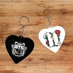 wehatke BTS Combo Keychain Signature Army BTS Combo Music Band V Suga J-Hope Jungkook Jin Jimin Rm Gift | Gift for Girl UV Printed Keychain (Pack of 2)-picture-52
