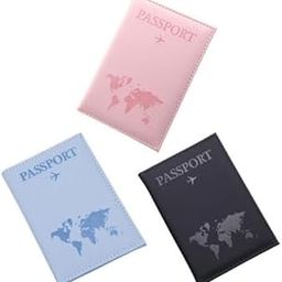 generic Map Passport Holder, Portable Universal Passport Cover for Women Men, PU Leather Airplane Travel Wallet Case Organiser for Passport Credit Cards Boarding Passes-picture-38