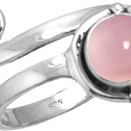 jeweloporium Genuine 925 Sterling Silver Handmade Body Jewelry Round Agate, Onyx, Tiger Eye, Crystal Natural Gemstone Boho Toe Ring For Women-picture-33