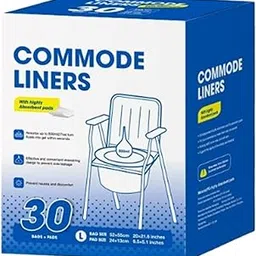 30Pcs Bedside Commode Liners for Adult Trash Bags Camping Toilet Seat Liners Blue 52cmx55cm|Health & Beauty|Medical, Mobility & Disability|Daily Living Aids|Incontinence Aids-picture-17