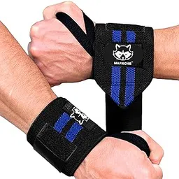Mapache ELITE SERIES-Wrist Supporter for Gym Wrist Band for Men Gym & Women with Thumb Loop Straps - Wrist Wrap Gym Accessories for Men Hand Grip & Wrist Support (Blue)-picture-25