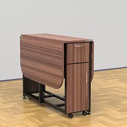 InnoFur Forito Folding 4,2 Seater Dinning Multipurpose Table| Dining Room Set Wooden with Steel Frame for Home and Kitchen (Regular (4 Seater), Brown)-picture-16