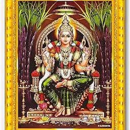 Pavan Photo Laminations Lalitha Devi for Pooja Tripura Sundari Mata Wall Painting Framed Home Decor (Wood,Matte,Gold,Small Size,6 x 8 Inch) R187S-image-16