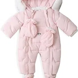 stylishbaby Baby Girls Full Sleeves Windproof, Waterproof, Wind Sheild, Sun Protected, Breathable Winter Hooded Snowsuit Style With Detachable For Infants-picture-48