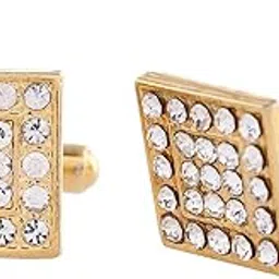voylla Gentleman’s Gold Mens Cufflinks|Cufflinks For Men|Gift For Men|Formal|Chic|For Brother|For Lover-picture-18