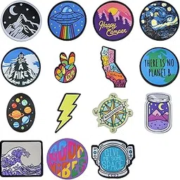 15PCS Embroidery Patches for Clothing, Iron On Patches, DIY Sew On Applique Patches for Jackets, Jeans, Bags, Clothing Repair and Decoration, Customize Your Style with Embroidery Design-image-13