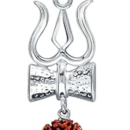 925 Sterling Silver Spiritual Pendant | BIS HallmarkedShiv Trishul Rudraksha Locket | Prosperous Shiv Trishul Rudraksha Pendant for Men & Women-image-68