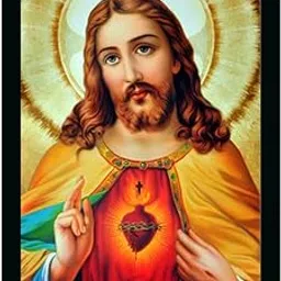 Dharvika Innovations Jesus Christ Photo with Frame (11x14 Inch)-picture-15
