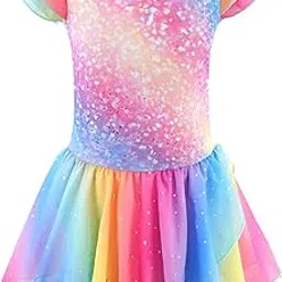 Girls Gymnastics Skirted Leotards Ballet Tutu Dance Dress Mermaid Unicorn Gymnastic Skirt(Baby Girls/Toddler Girls/Big Girls)-image-21